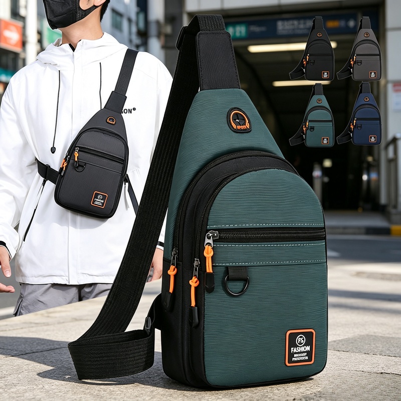 Cycling Commute Backpack - 남성용 방수 스포츠 크로스바디 체스트백 레저