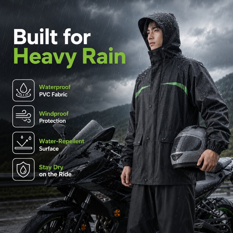유니섹스 2피스 방수 사이클링 레인슈트 – 라이딩, 출 - Cycling Commuter Rain Jacket 리뷰 및 가격